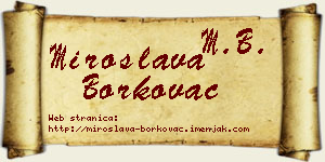 Miroslava Borkovac vizit kartica